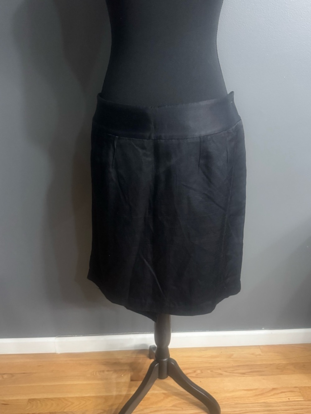 Merona Black Pencil Skirt Womens Size 16 Wide Waistband Mini Career Chic
